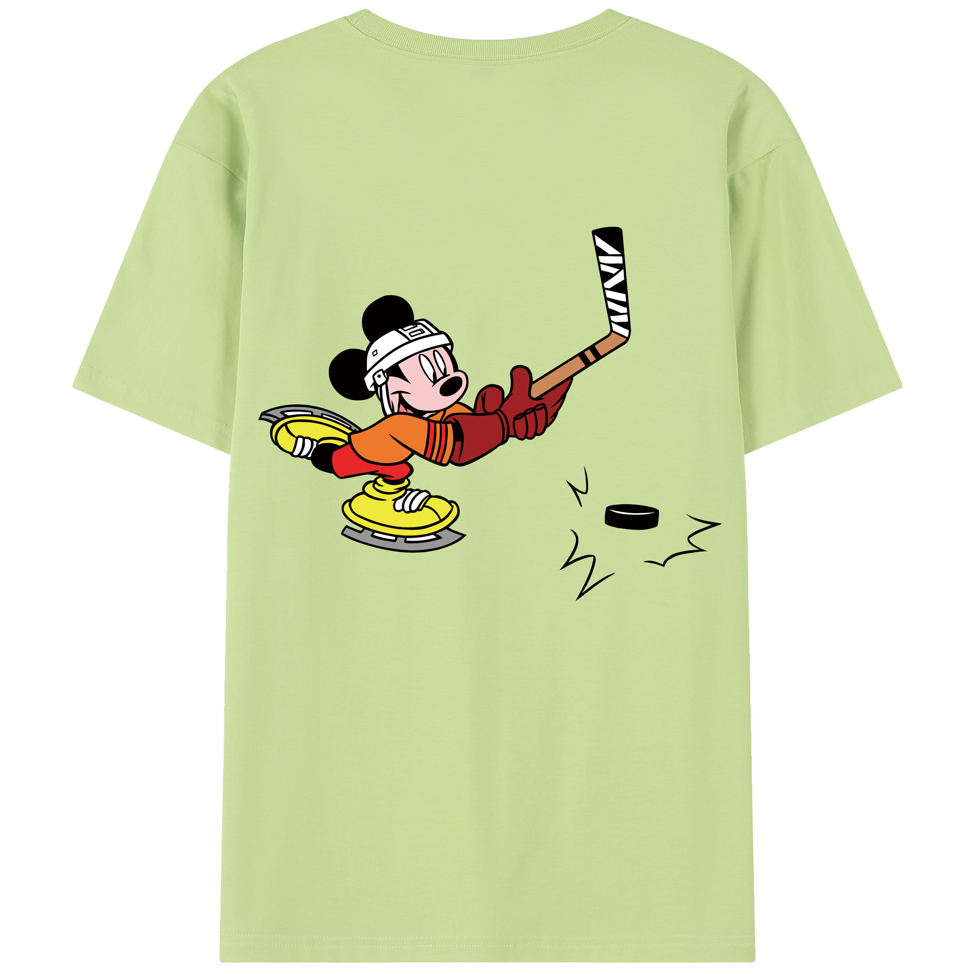 （画像用） ミッキーマウス Mickey Mouse 綿100％半袖Tシャツ（背面プリント）